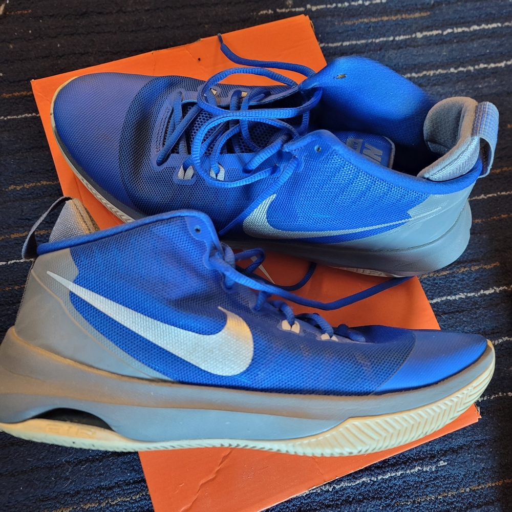 Nike Blue and Gray Men's Sneakers